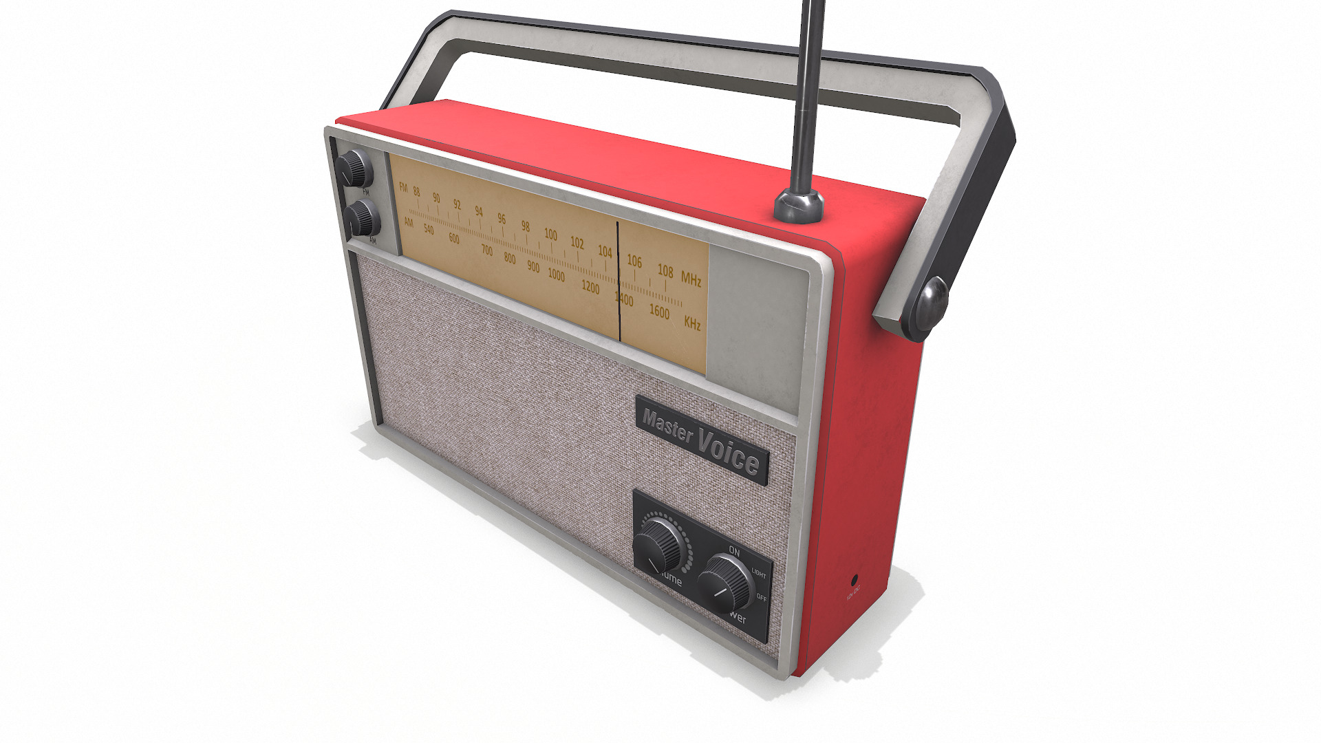 Old Retro Vintage Radio Low-poly PBR Low-poly 3D model_8