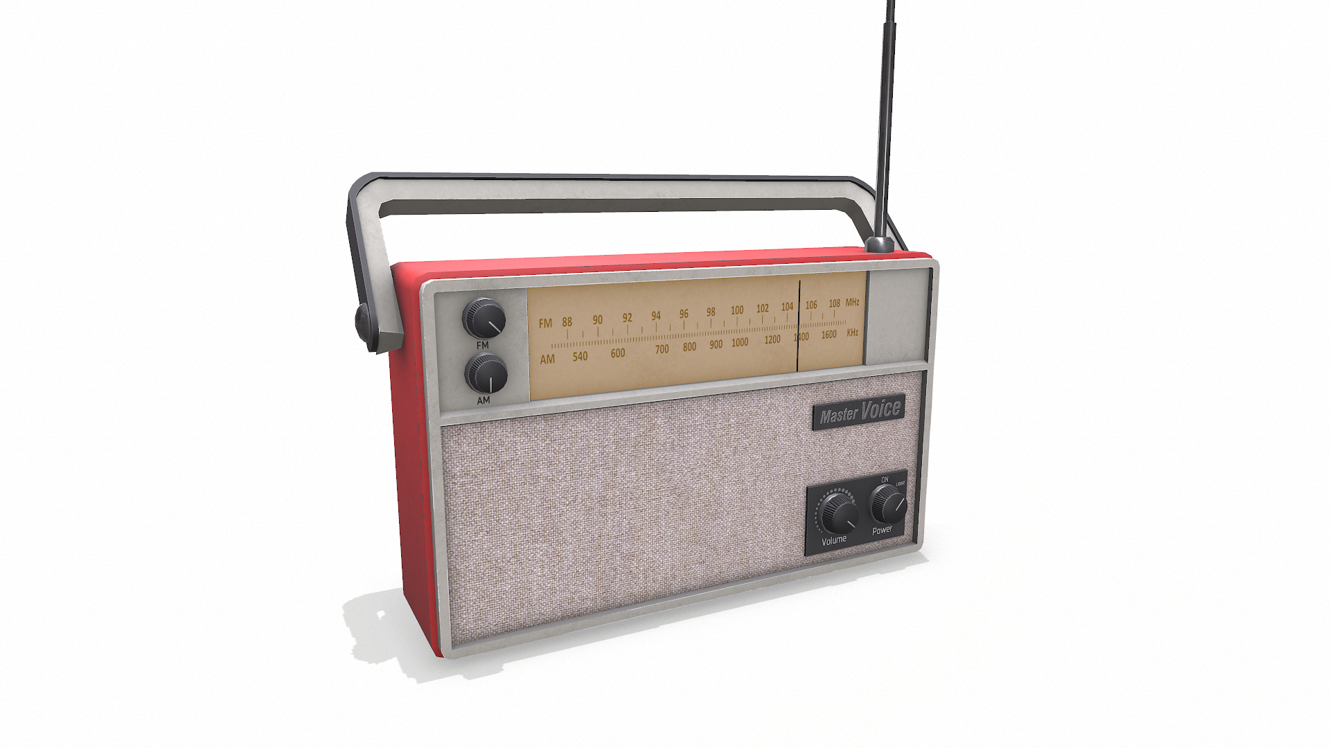 Old Retro Vintage Radio Low-poly PBR Low-poly 3D model_2