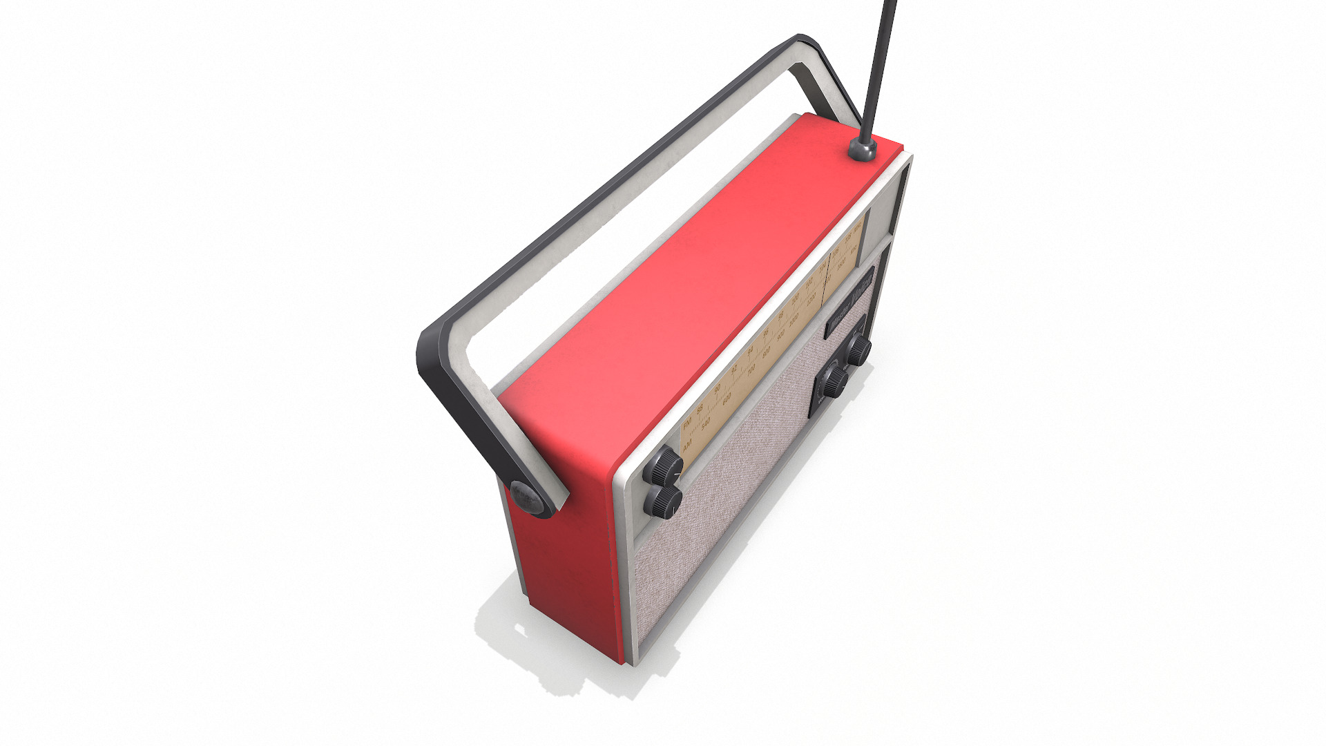 Old Retro Vintage Radio Low-poly PBR Low-poly 3D model_12