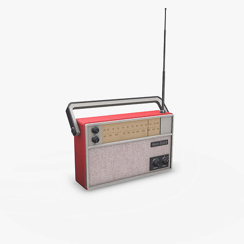 Old Retro Vintage Radio Low-poly PBR Low-poly 3D model