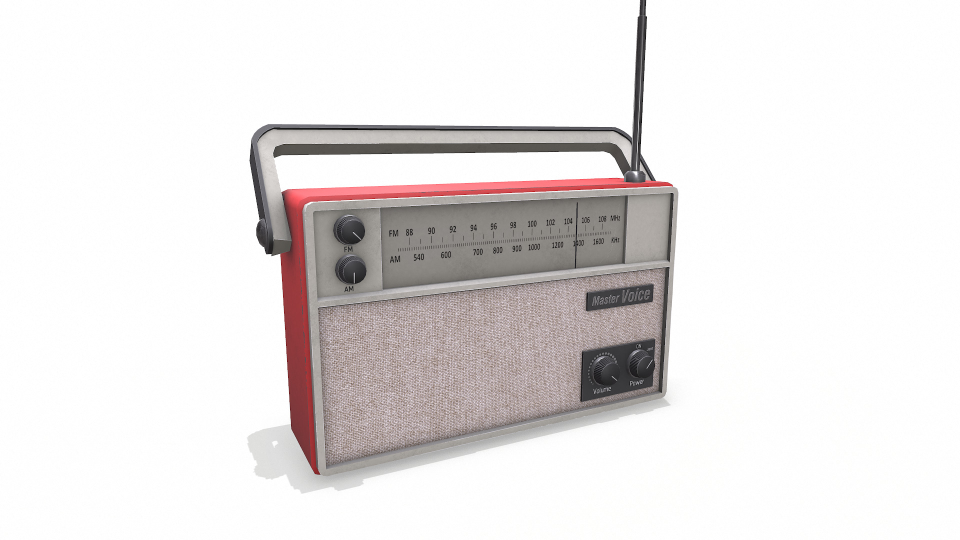 Old Retro Vintage Radio Low-poly PBR Low-poly 3D model_3