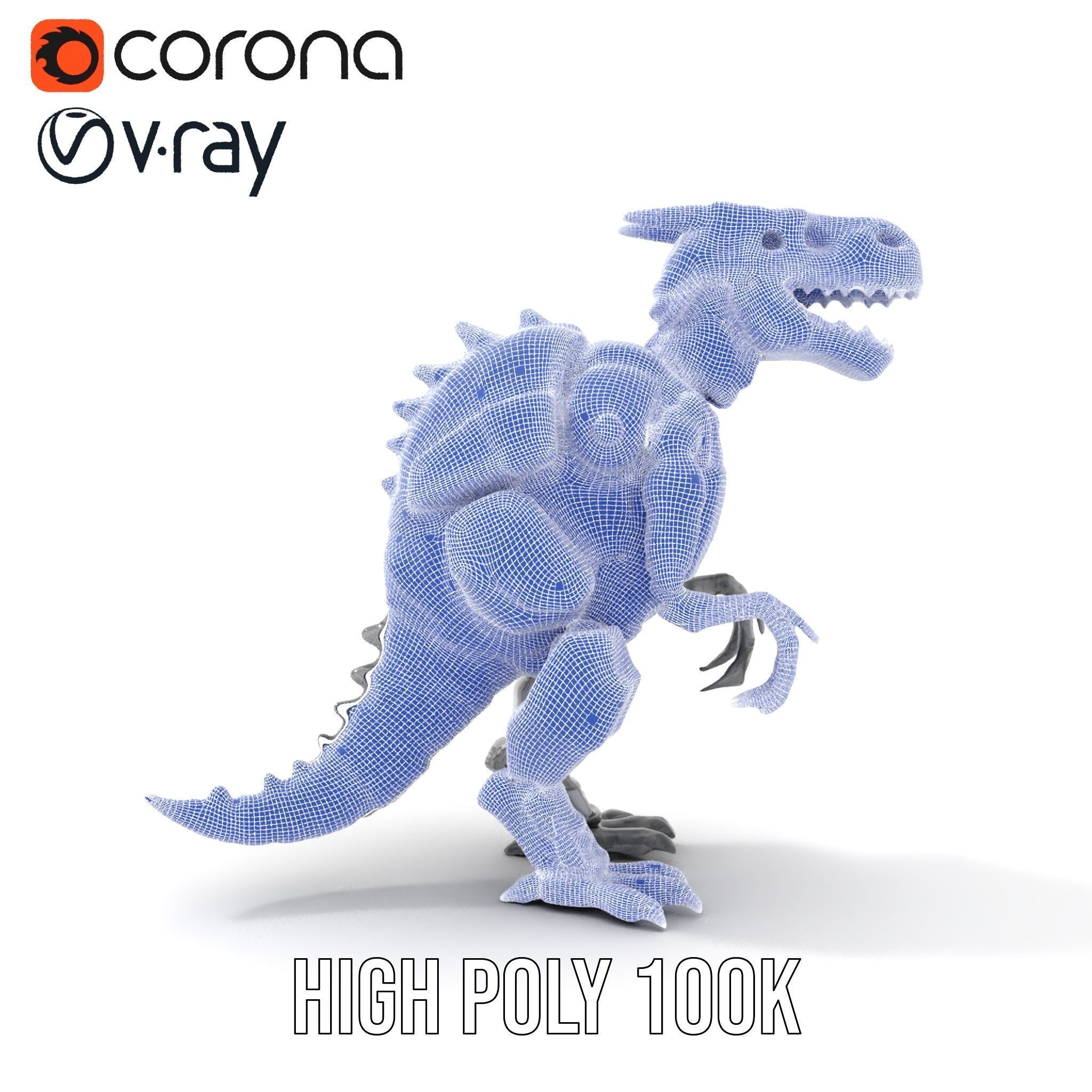 Futuristic Robotic Dinosaur Model Pack Low-poly 3D model_34