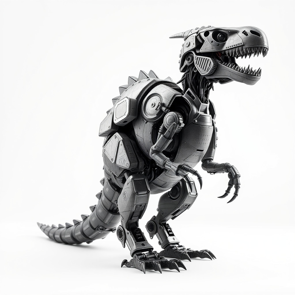 Futuristic Robotic Dinosaur Model Pack Low-poly 3D model_2