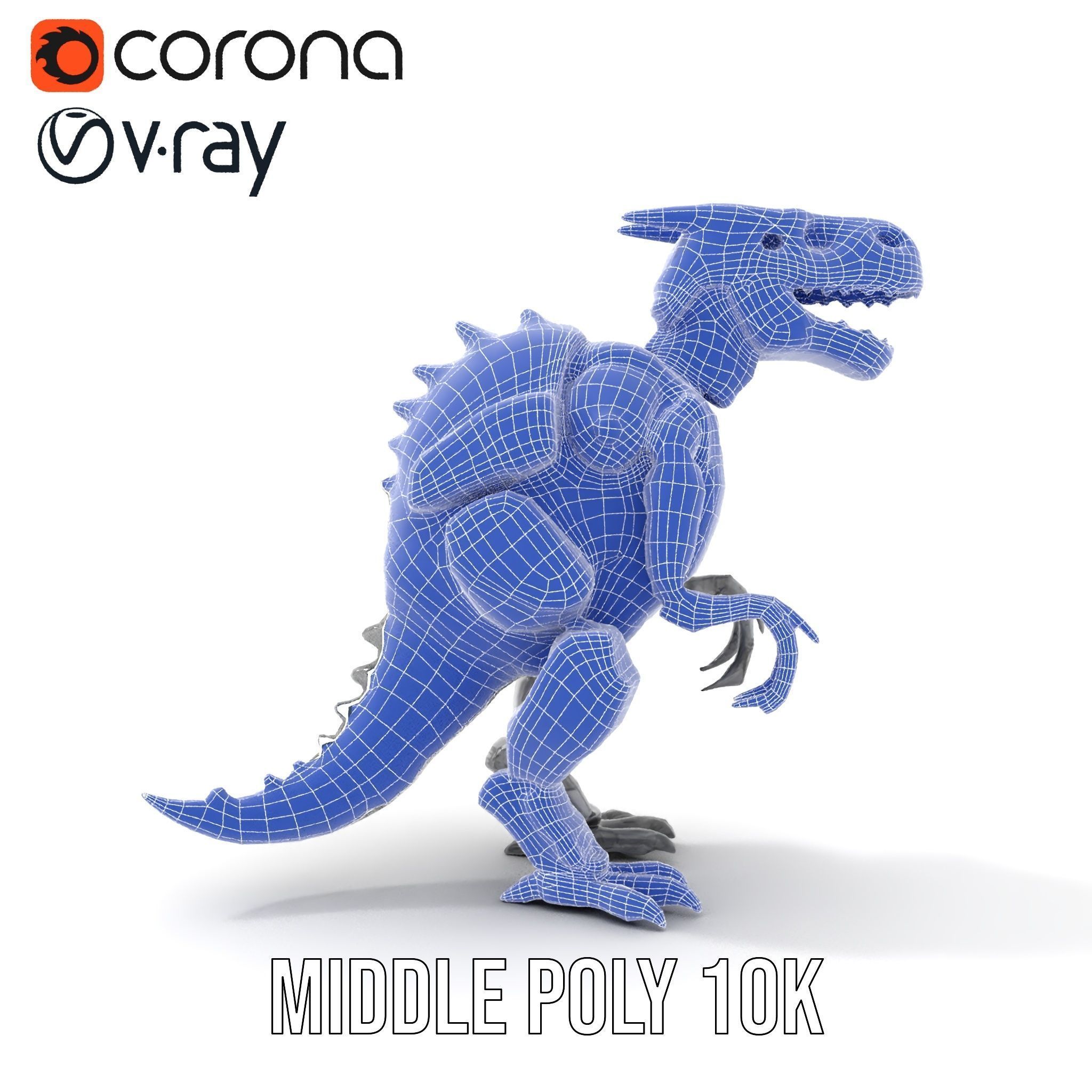Futuristic Robotic Dinosaur Model Pack Low-poly 3D model_27