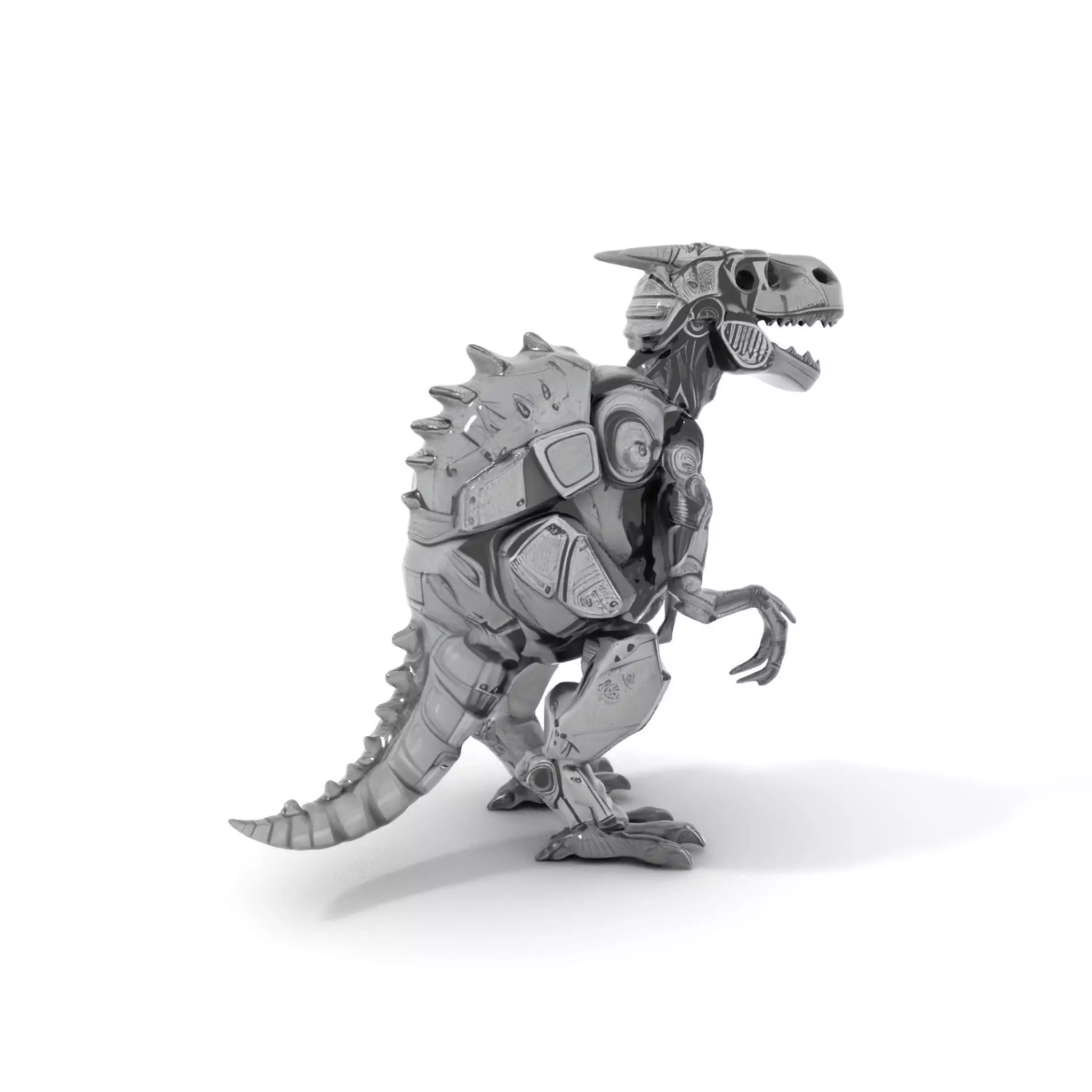 Futuristic Robotic Dinosaur Model Pack Low-poly 3D model_0