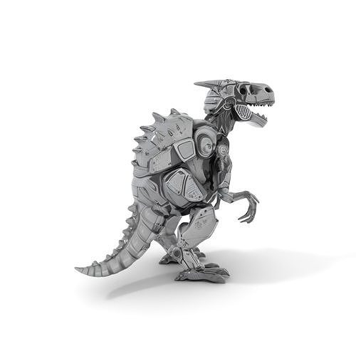 Futuristic Robotic Dinosaur Model Pack Low-poly 3D model