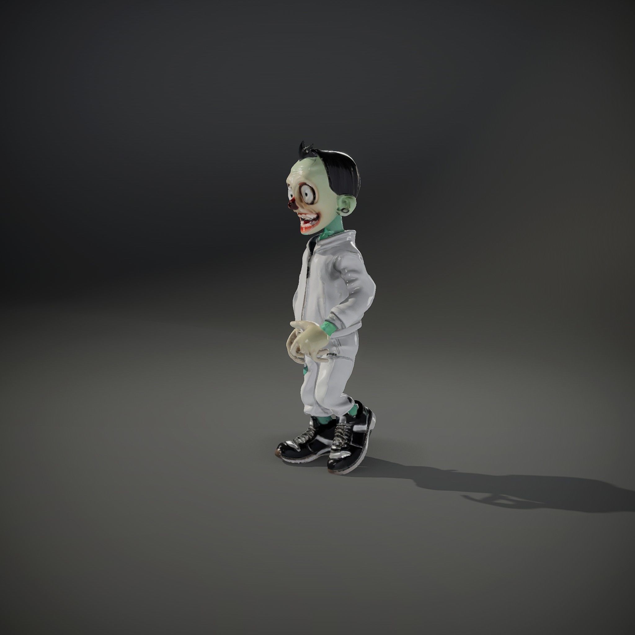 Zombie Cartoon Character Model Rigged and Animated Low-poly 3D model_36