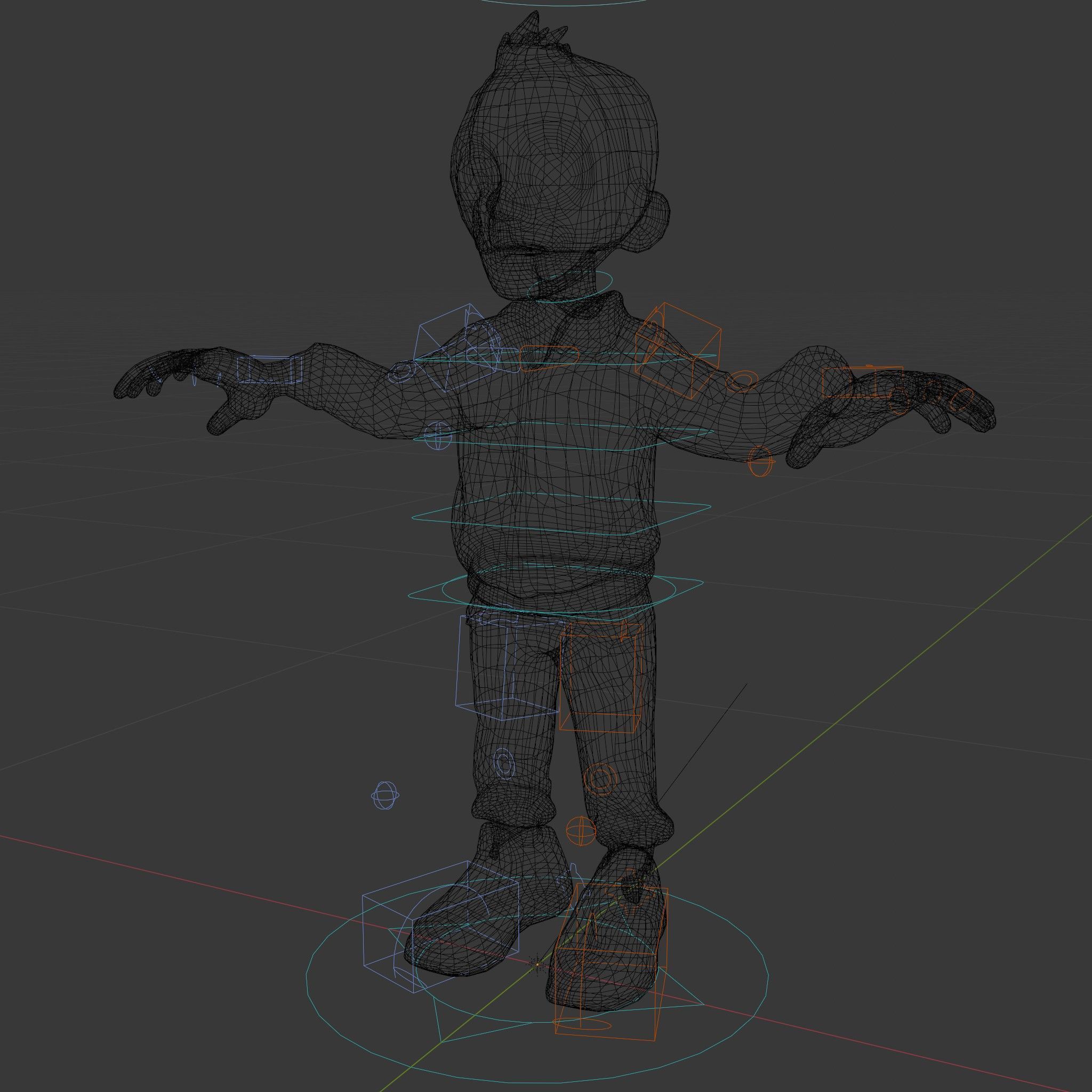 Zombie Cartoon Character Model Rigged and Animated Low-poly 3D model_5