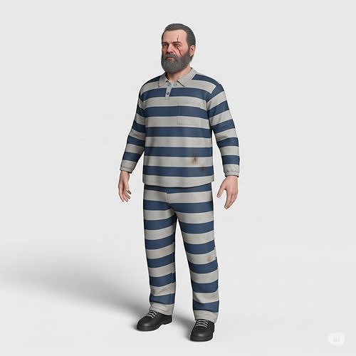 3D Prisoner Character 3D print model