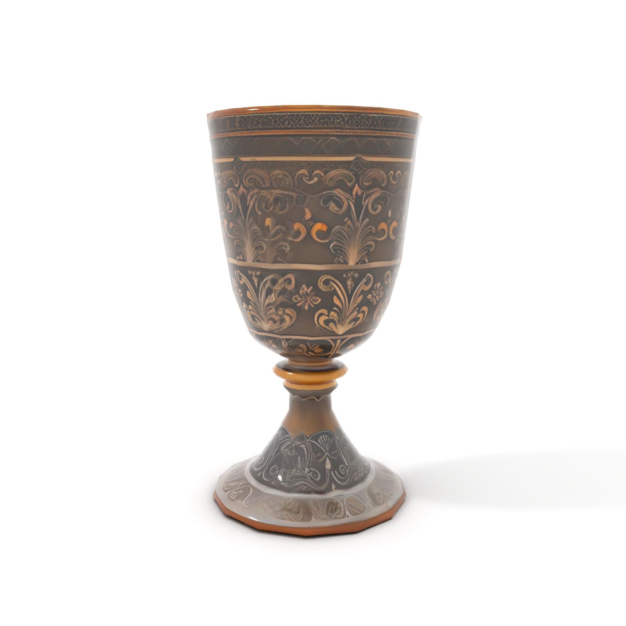 Medieval Ornate Goblet model pack Low-poly 3D model_7