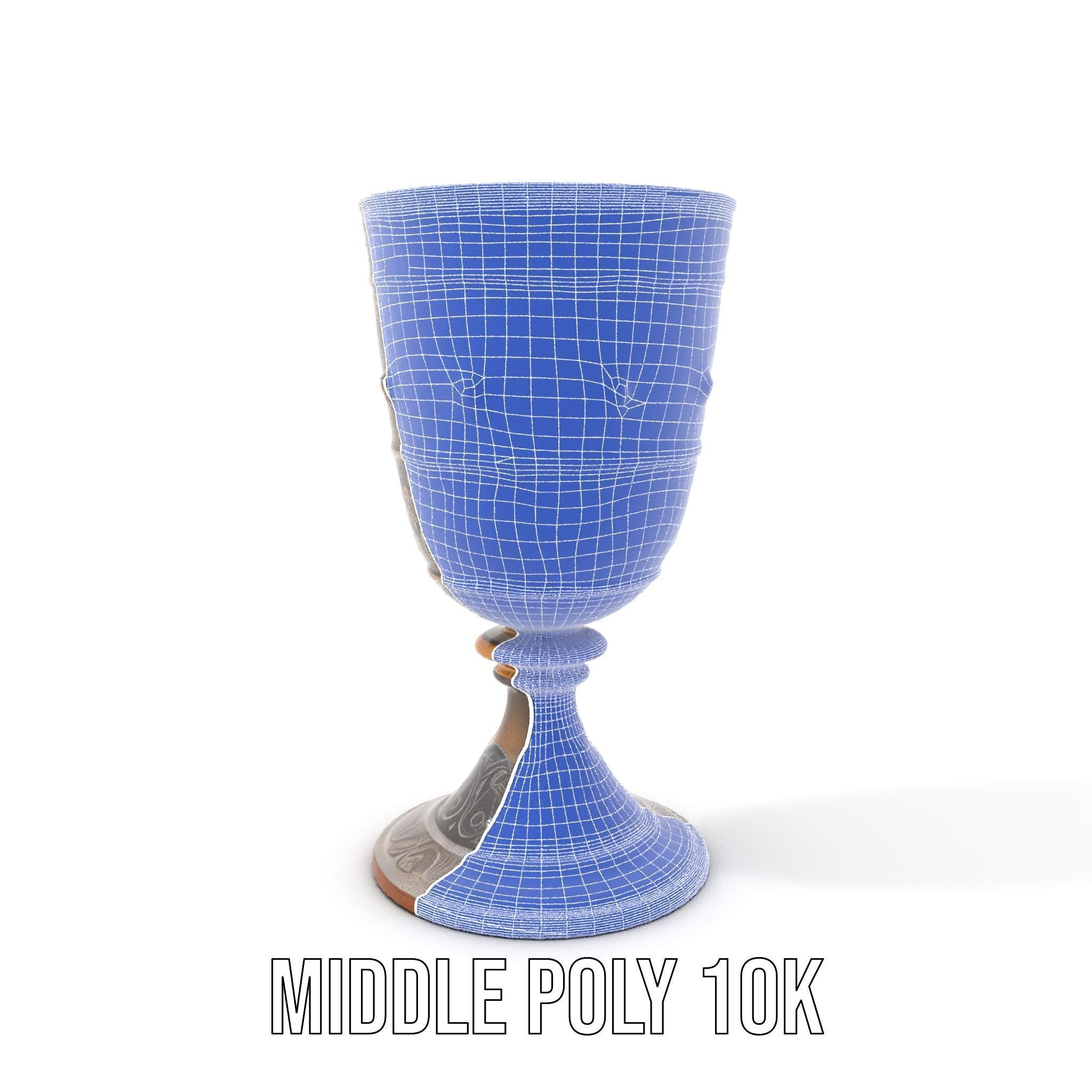 Medieval Ornate Goblet model pack Low-poly 3D model_18