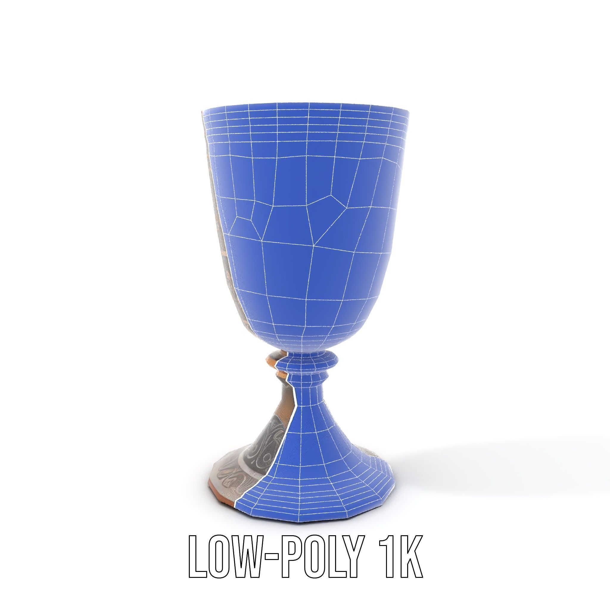 Medieval Ornate Goblet model pack Low-poly 3D model_14