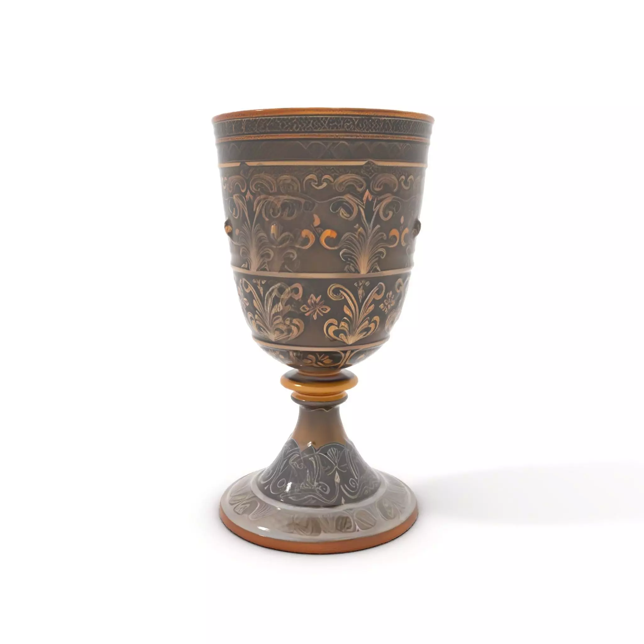 Medieval Ornate Goblet model pack Low-poly 3D model_0