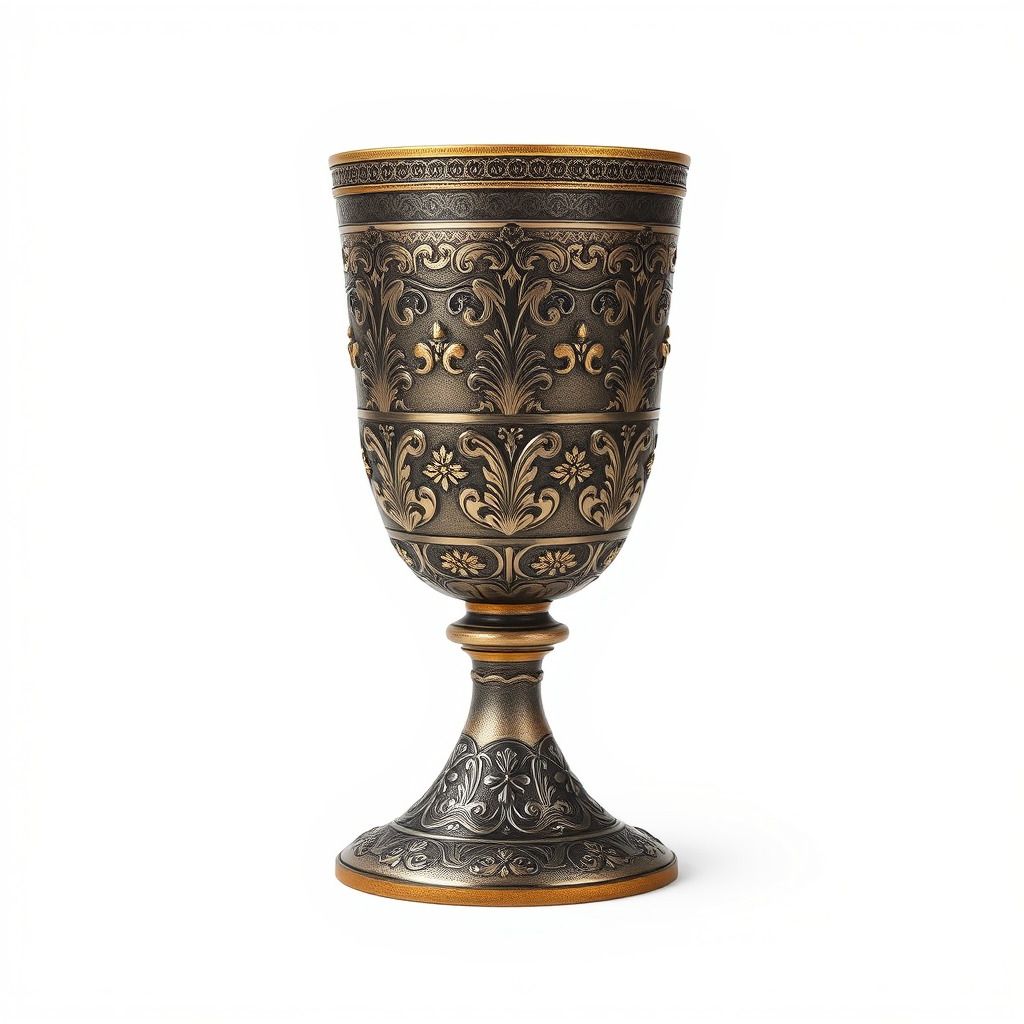 Medieval Ornate Goblet model pack Low-poly 3D model_2