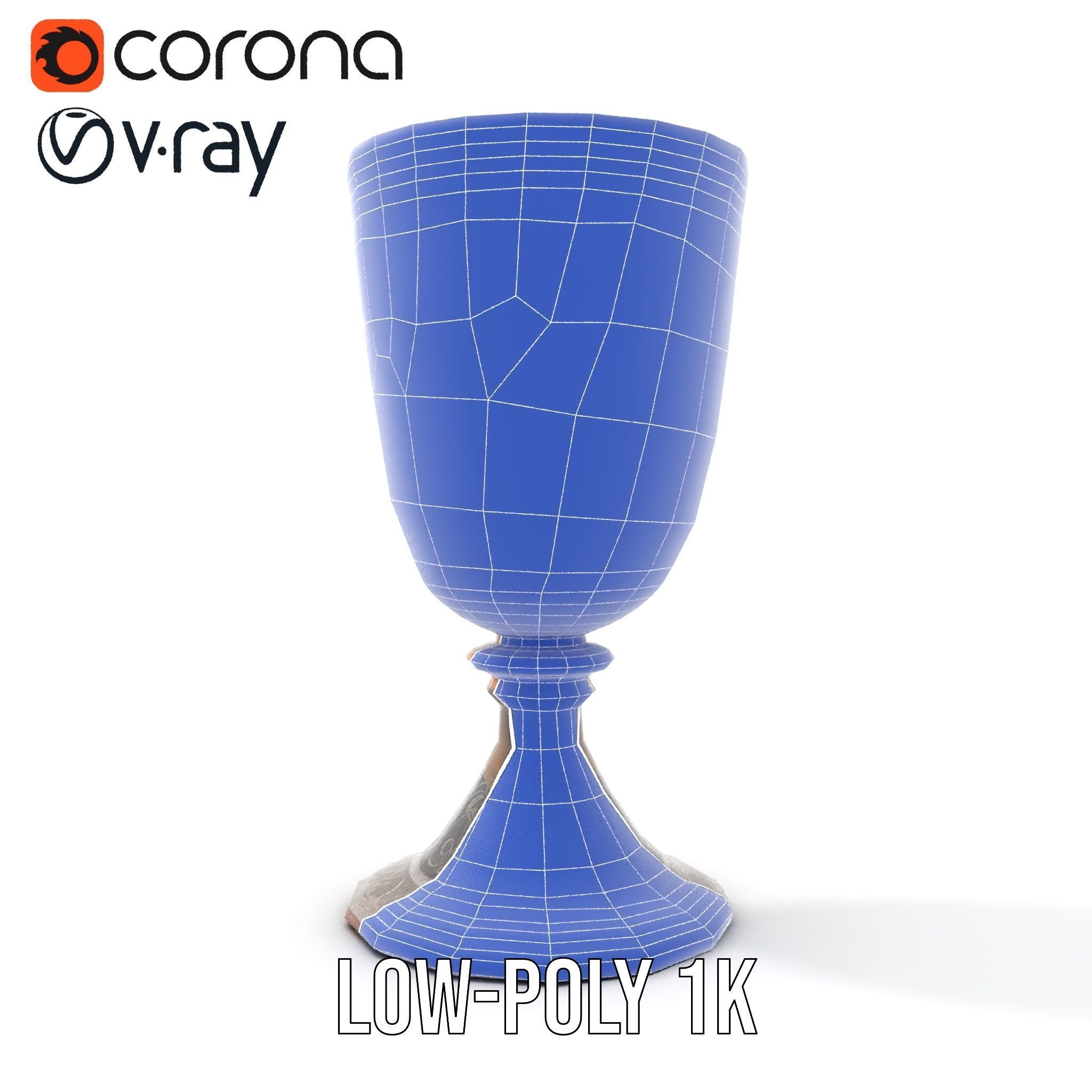 Medieval Ornate Goblet model pack Low-poly 3D model_27