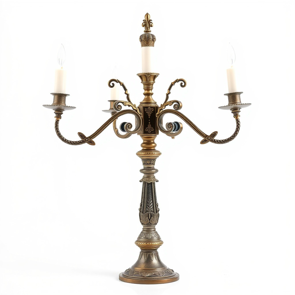 Antique Candle Holder with Detailing Model Pack Low-poly 3D model_2