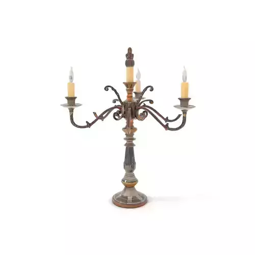 Antique Candle Holder with Detailing Model Pack