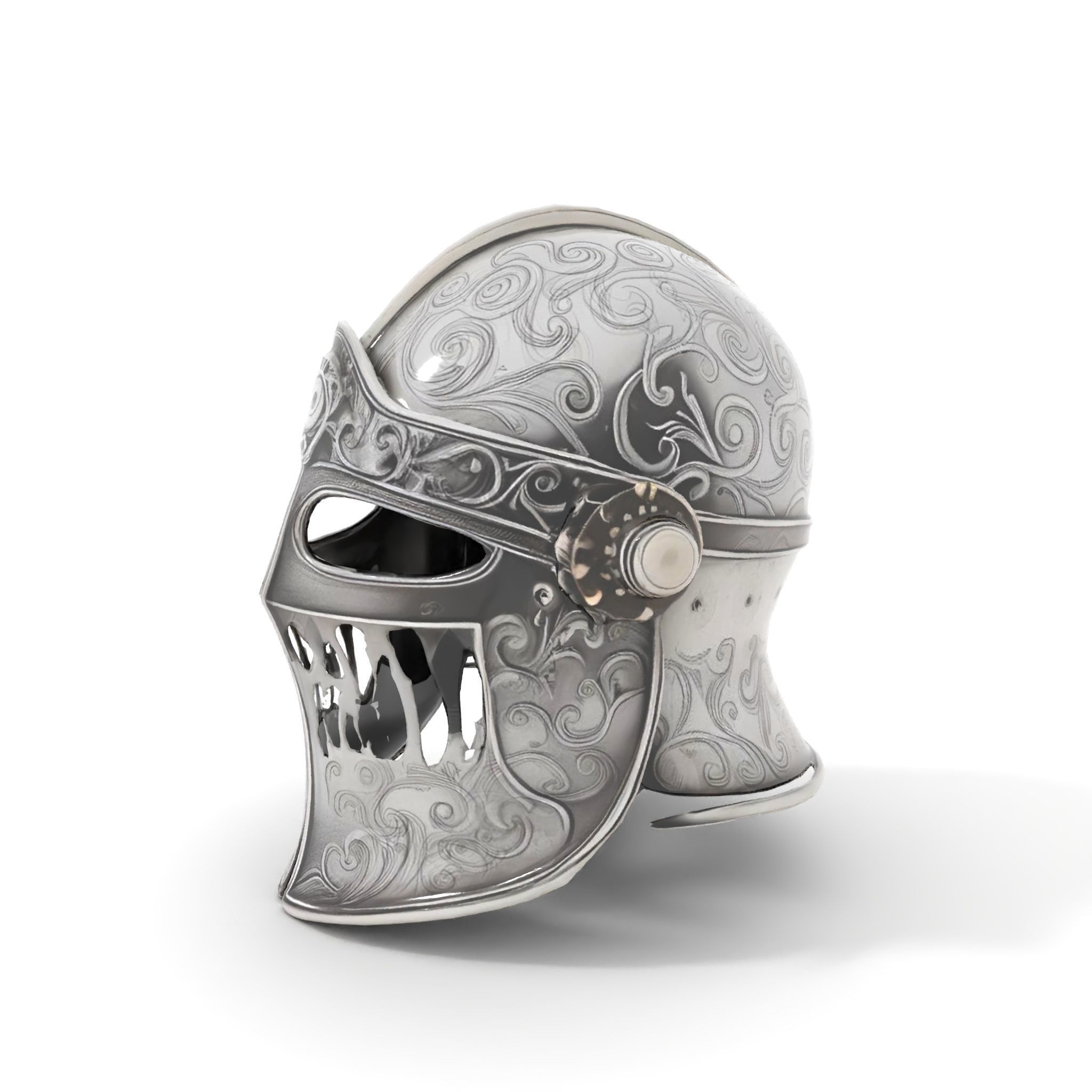 Medieval Decorative Helmet model pack Low-poly 3D model_9