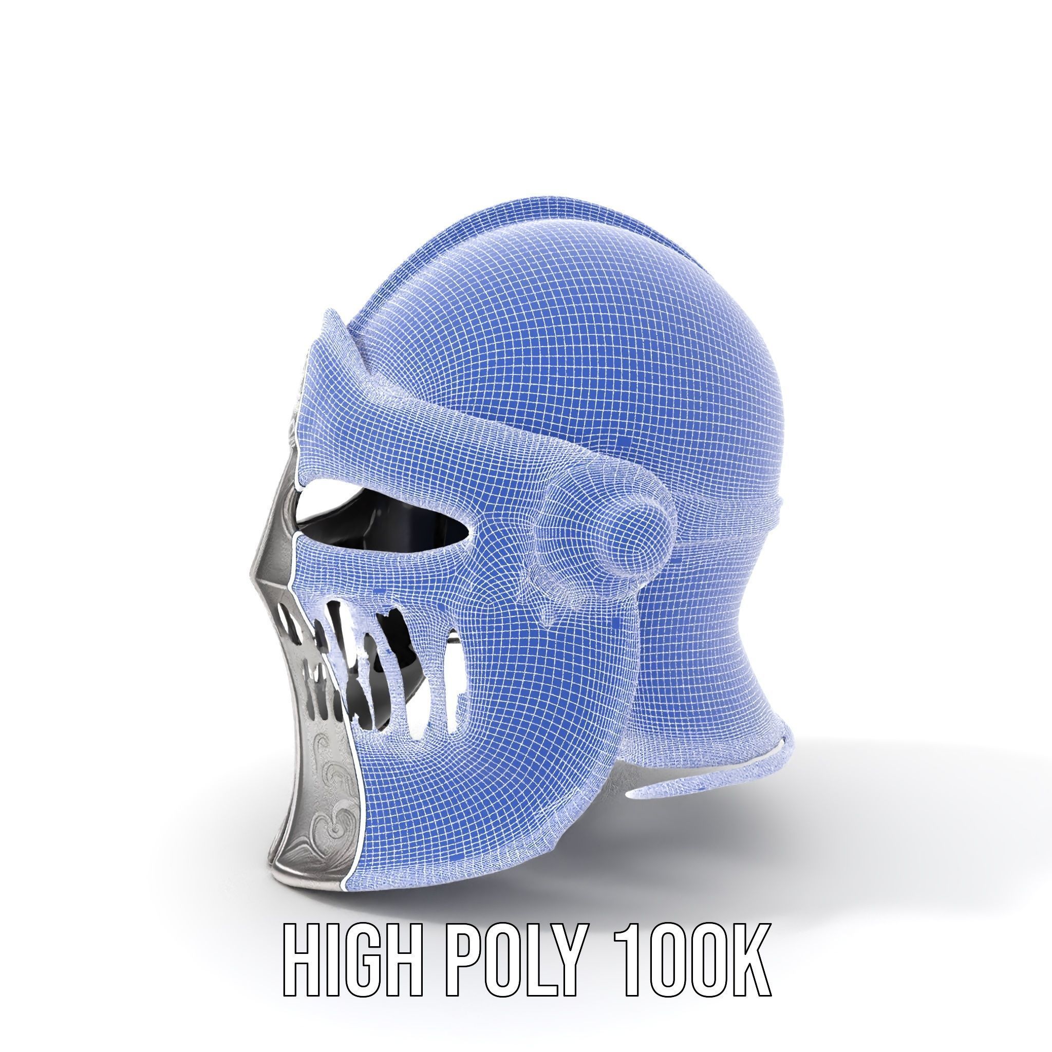 Medieval Decorative Helmet model pack Low-poly 3D model_4