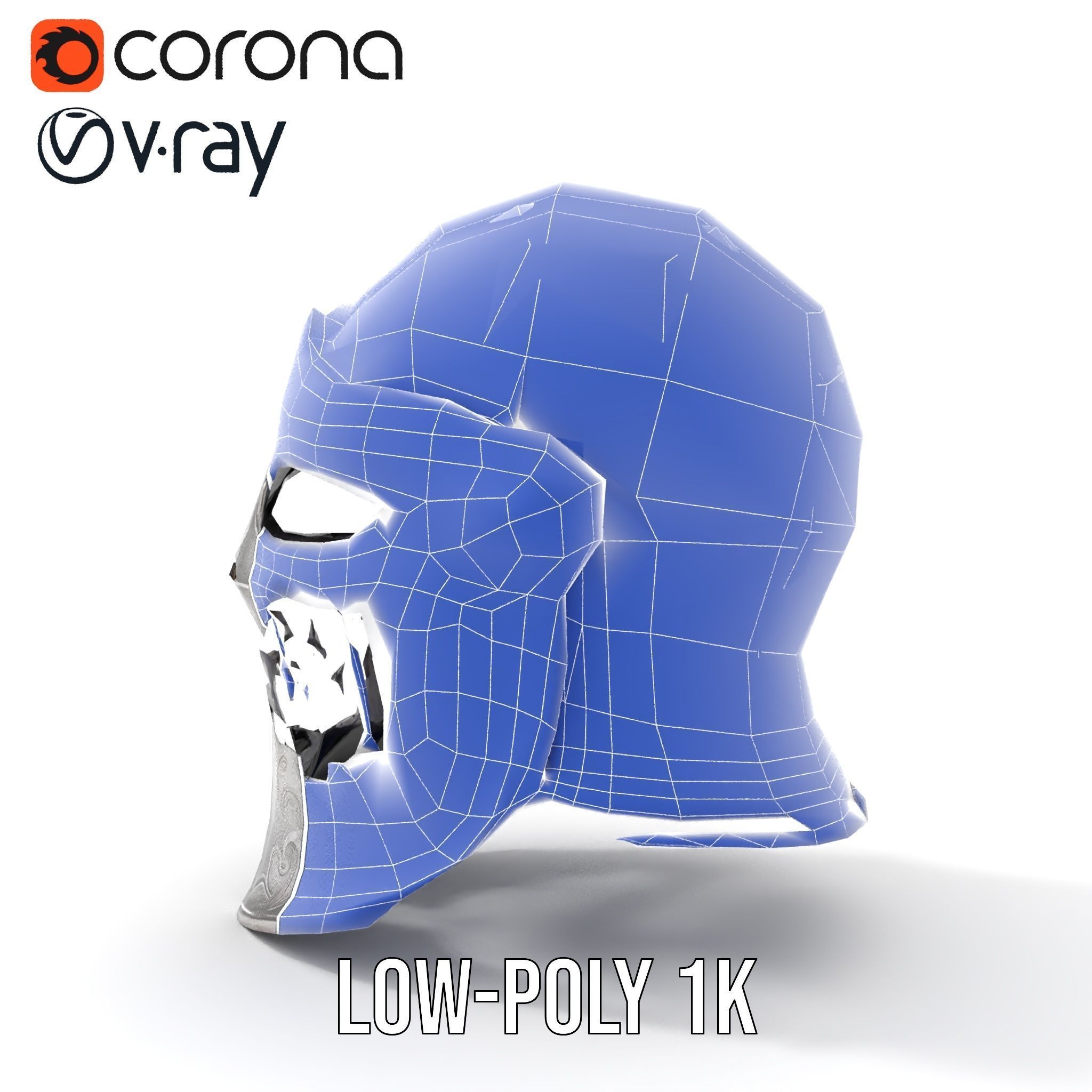 Medieval Decorative Helmet model pack Low-poly 3D model_19