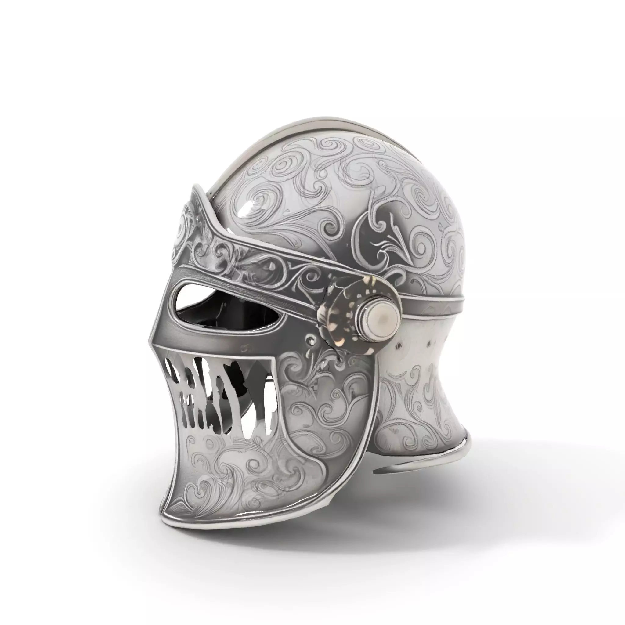 Medieval Decorative Helmet model pack Low-poly 3D model_0
