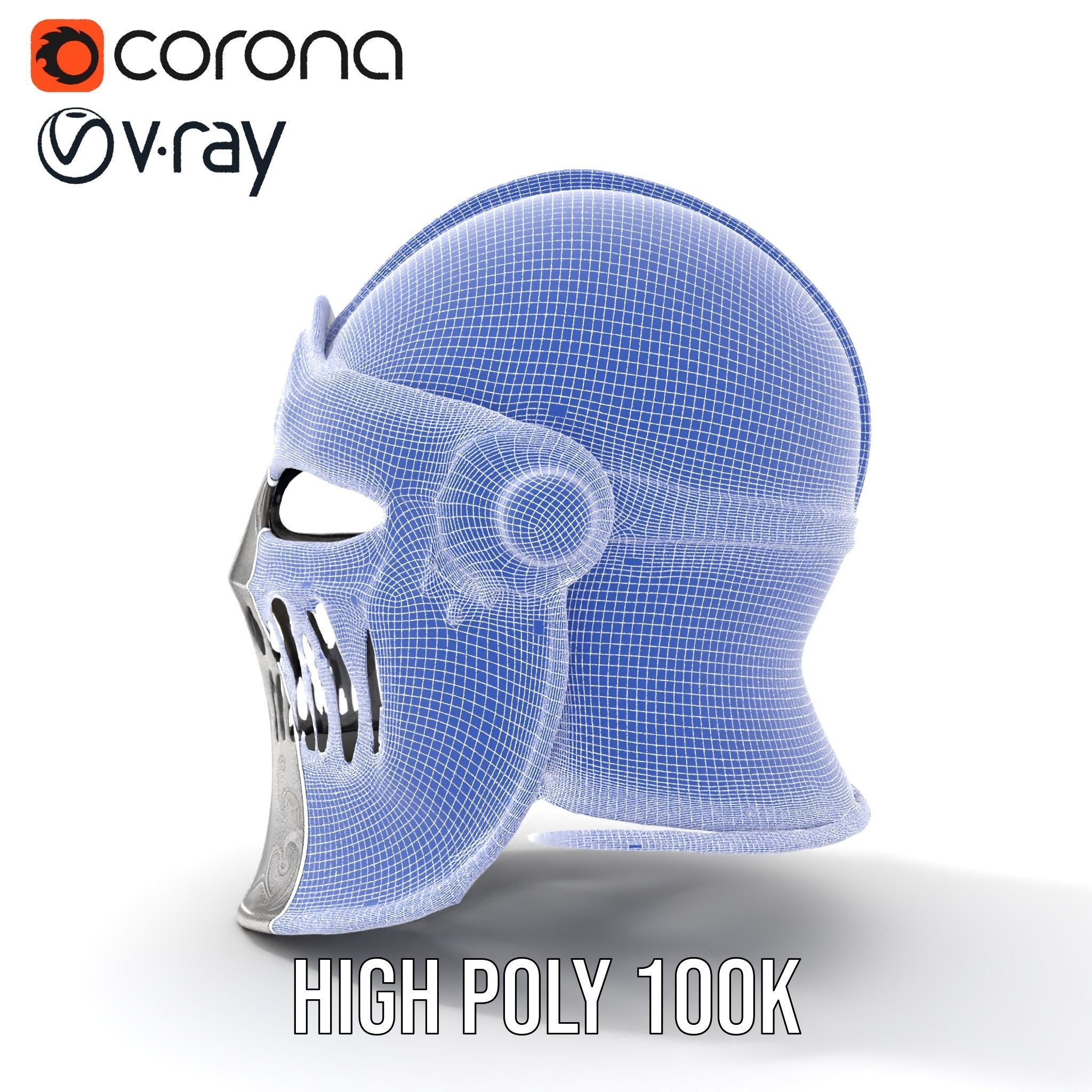 Medieval Decorative Helmet model pack Low-poly 3D model_33
