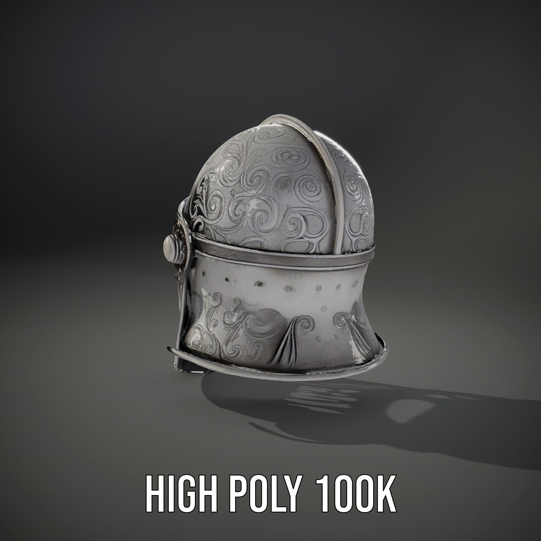 Medieval Decorative Helmet model pack Low-poly 3D model_31