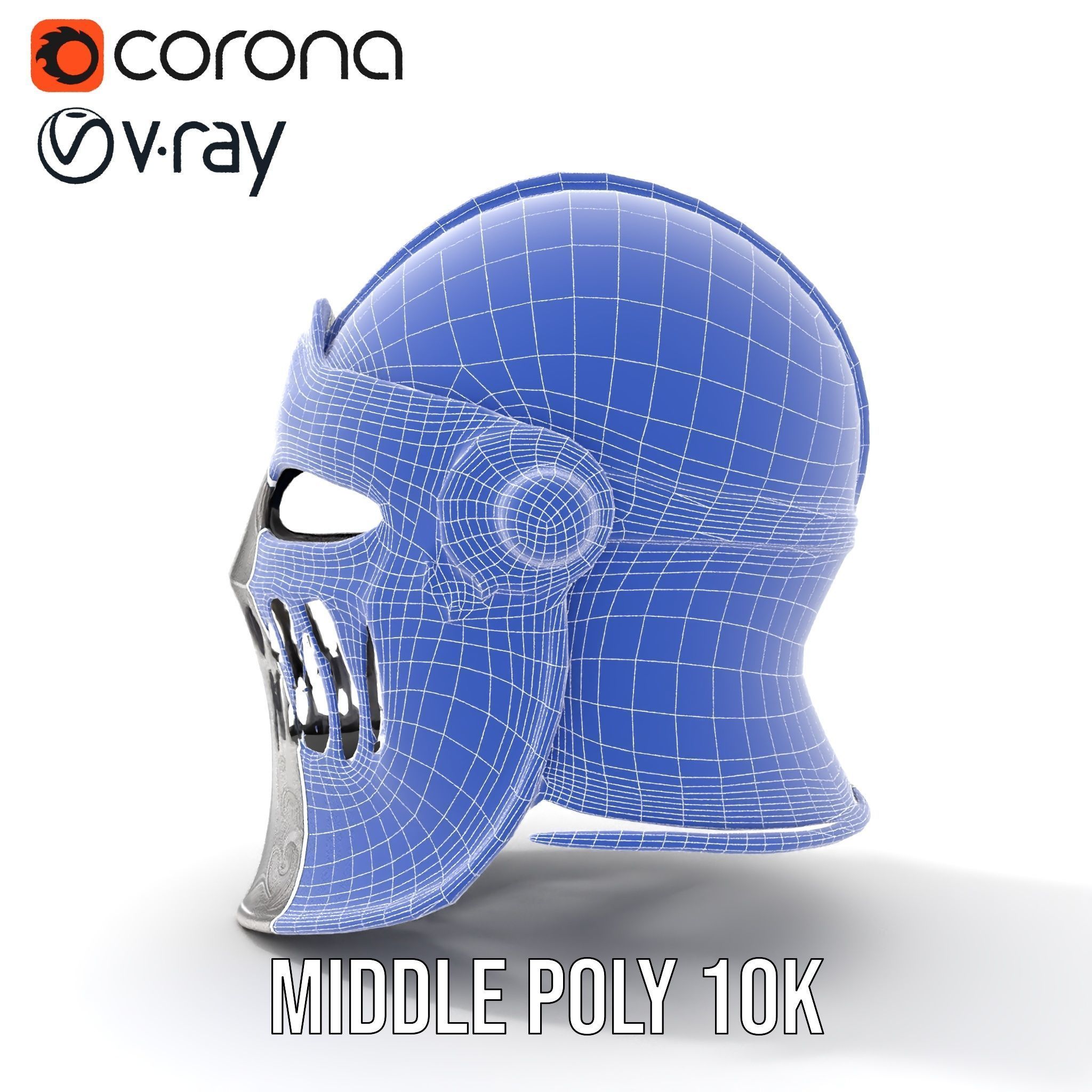 Medieval Decorative Helmet model pack Low-poly 3D model_23