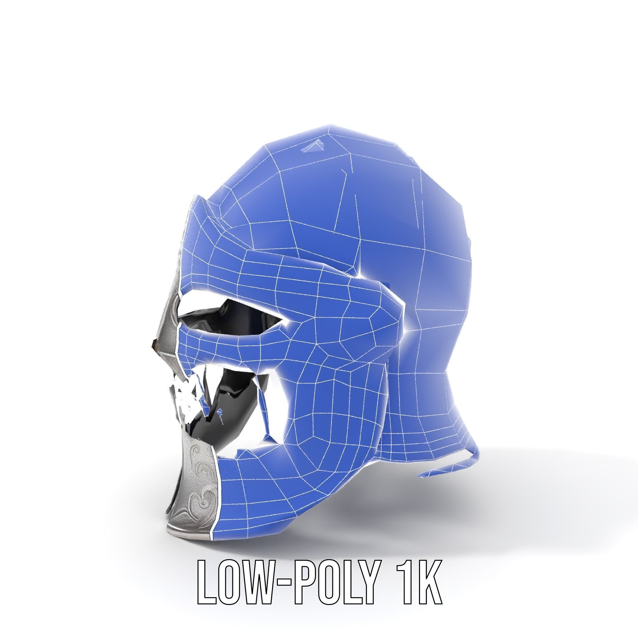 Medieval Decorative Helmet model pack Low-poly 3D model_13
