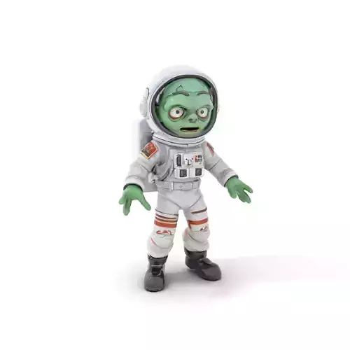 Zombie Astronaut Character Model Rigged and Animated