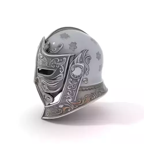 Medieval Ornate Knight Helmet model pack
