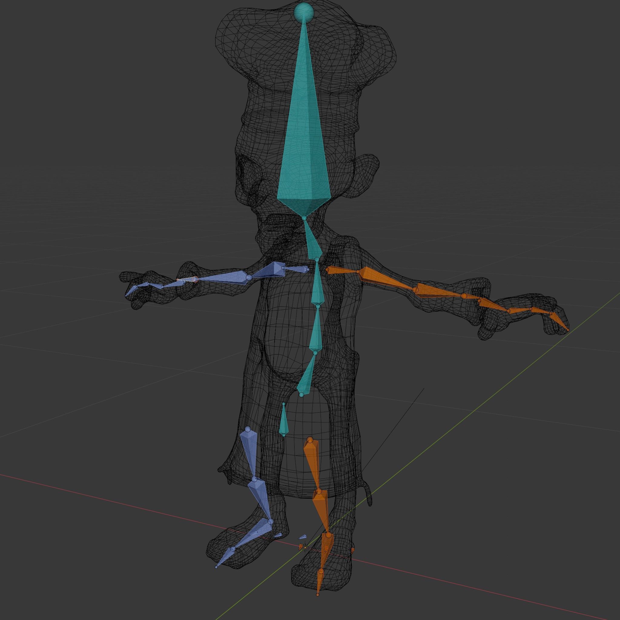 Zombie Chef Character Model  Rigged and Animated Low-poly 3D model_6