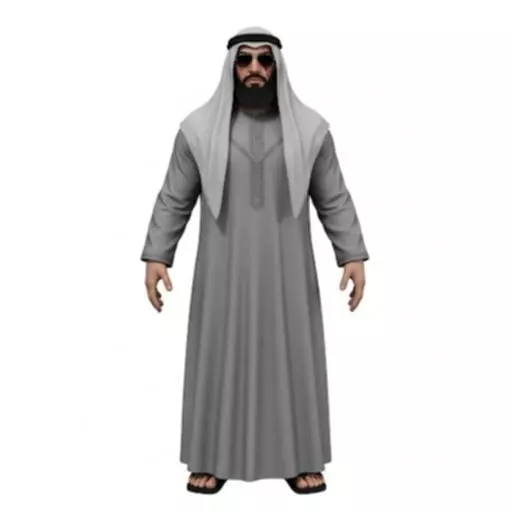 3D Arab man character 3D print model