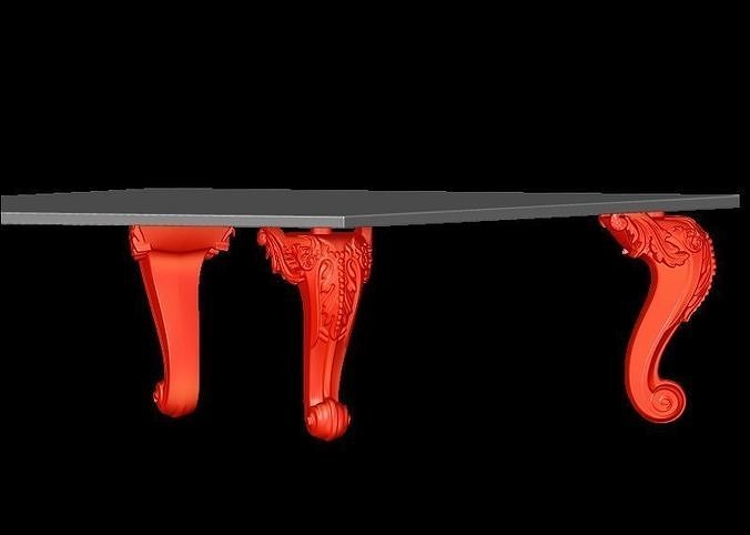 ornament Leg Table Furniture 3D print model