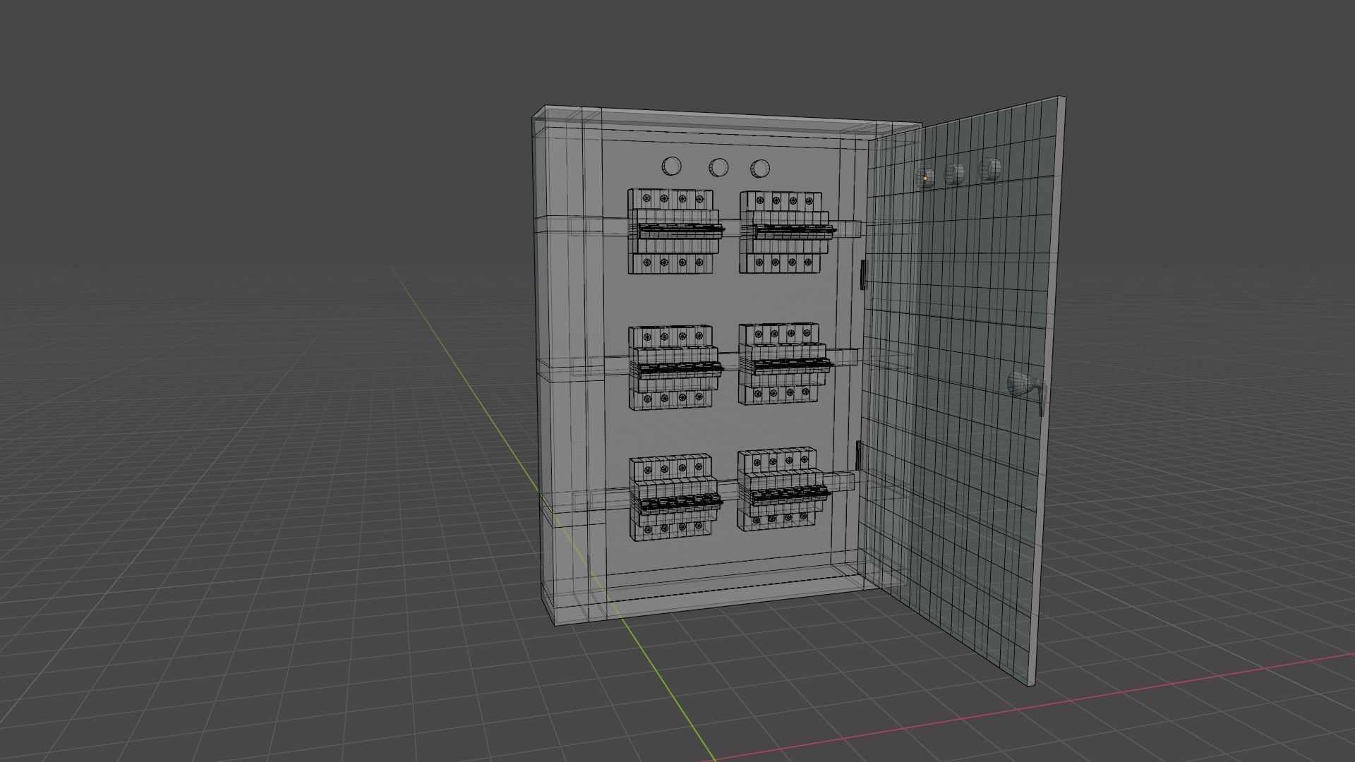 Electrical panel boxes Low-poly 3D model_5