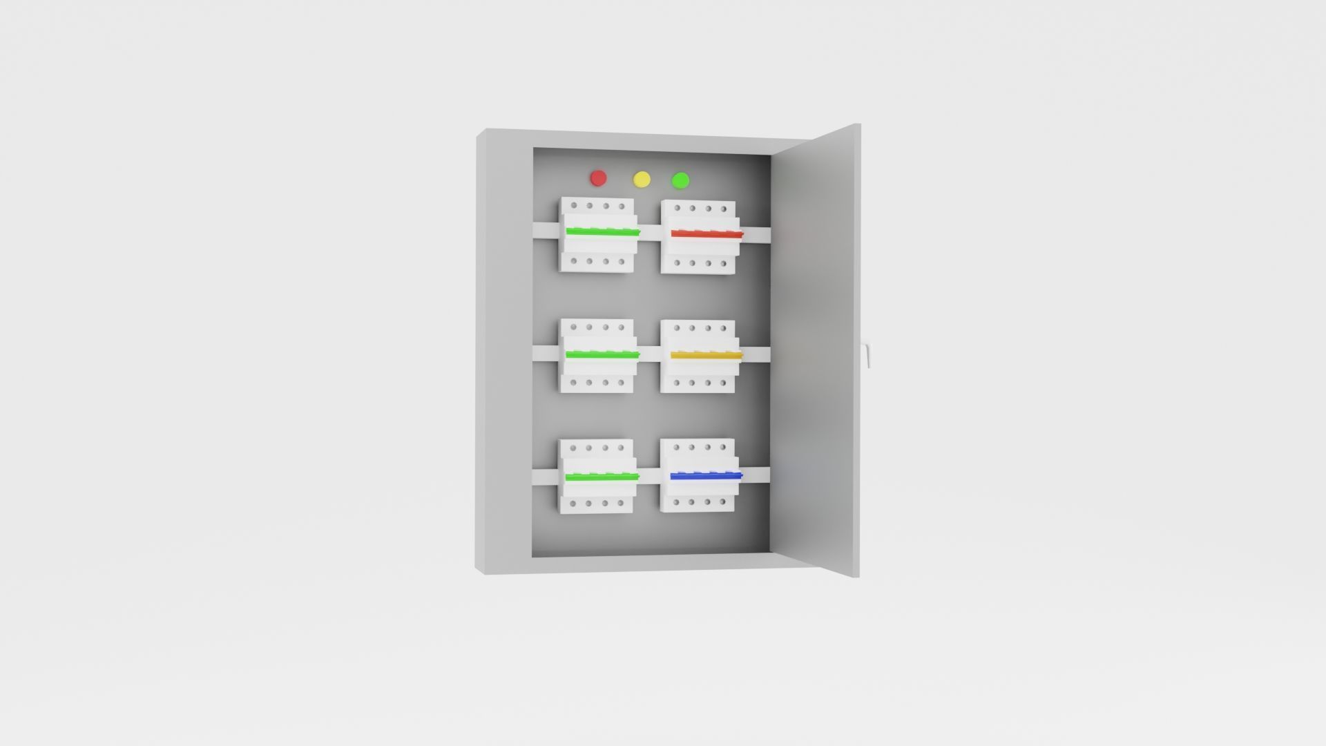 Electrical panel boxes Low-poly 3D model_1