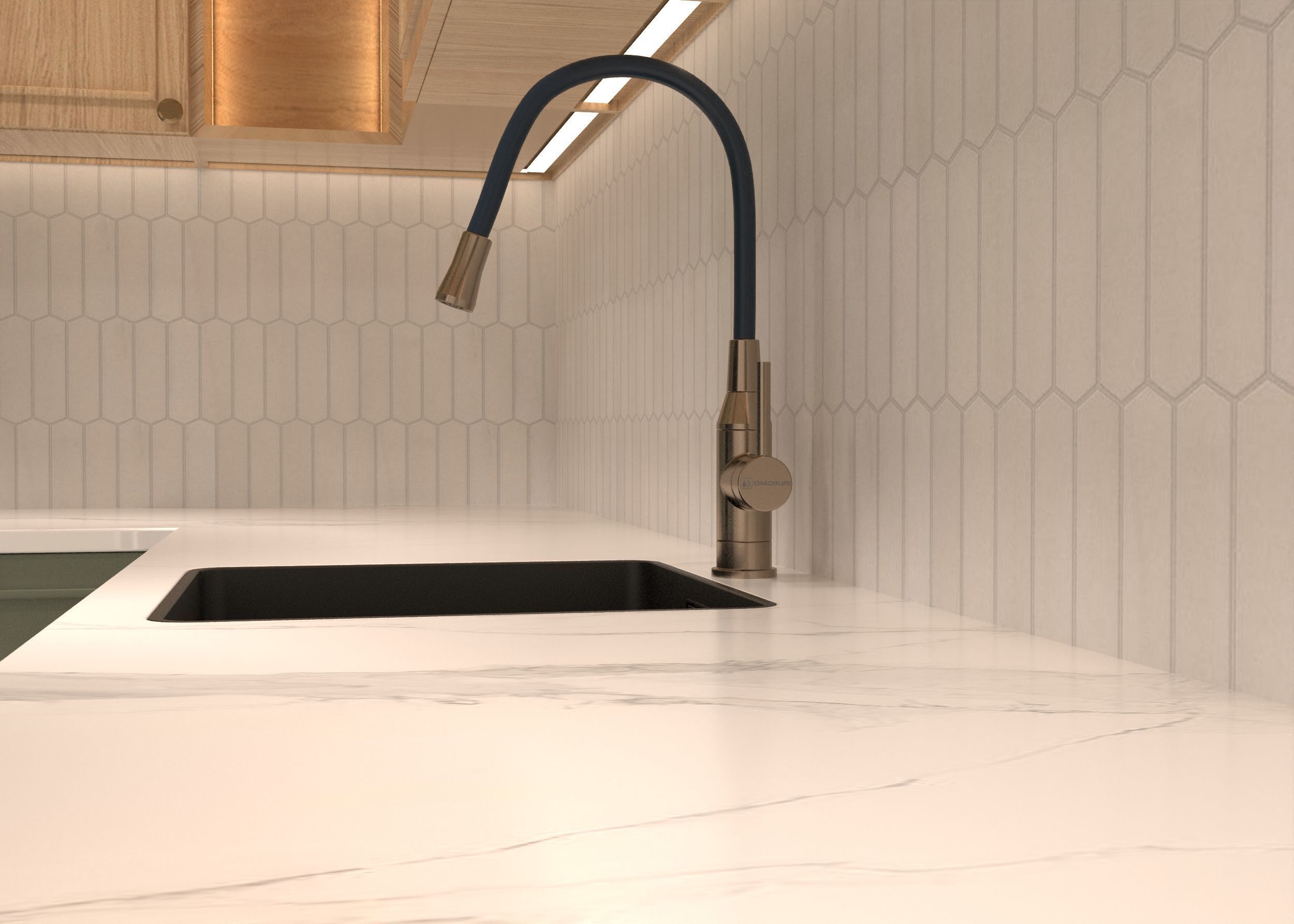 Neo classical kitchen  Low-poly 3D model_3