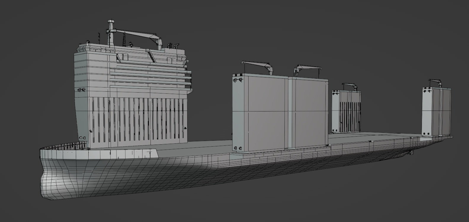 Semi Submersible Heavyload vessel 3D model_9