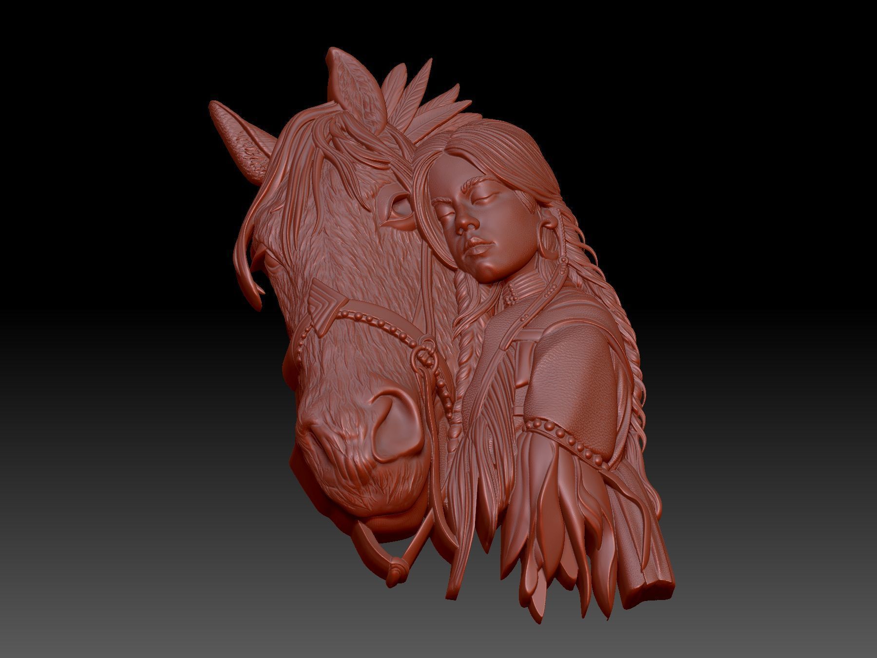 Horse 3D print model_3