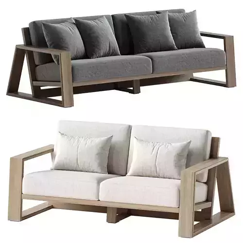 Canyon Outdoor Teak Sofa