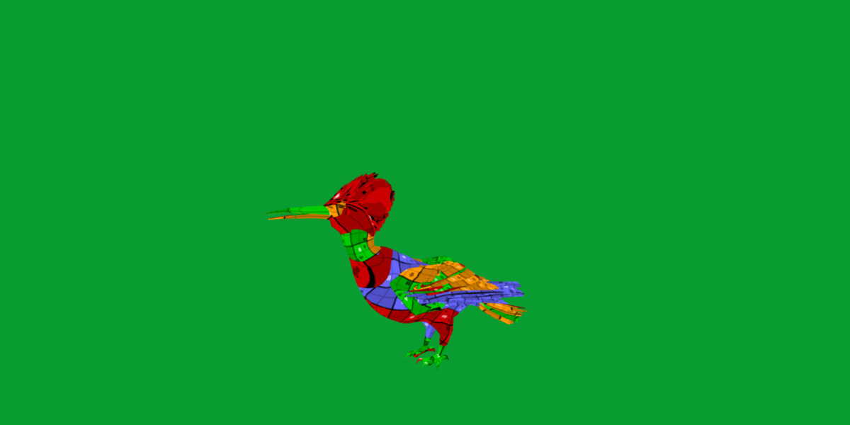White Bellied Woodpecker Bird Low-poly 3D model_35