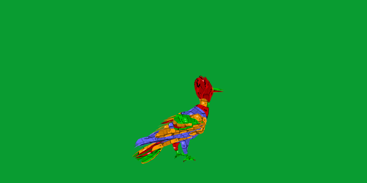 White Bellied Woodpecker Bird Low-poly 3D model_39