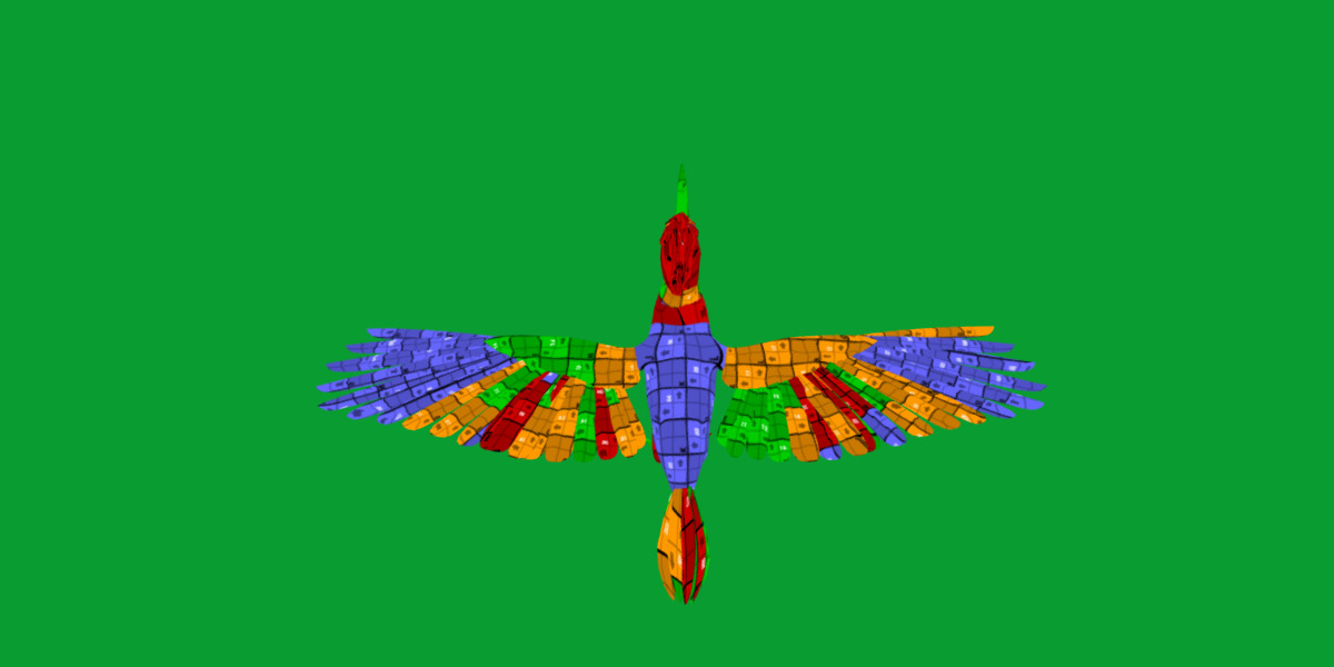 White Bellied Woodpecker Bird Low-poly 3D model_47