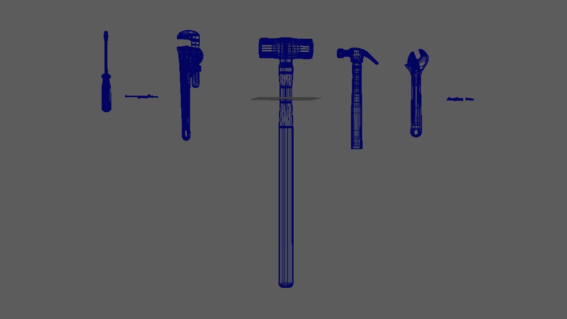 Tools Pack Low-poly 3D model_15