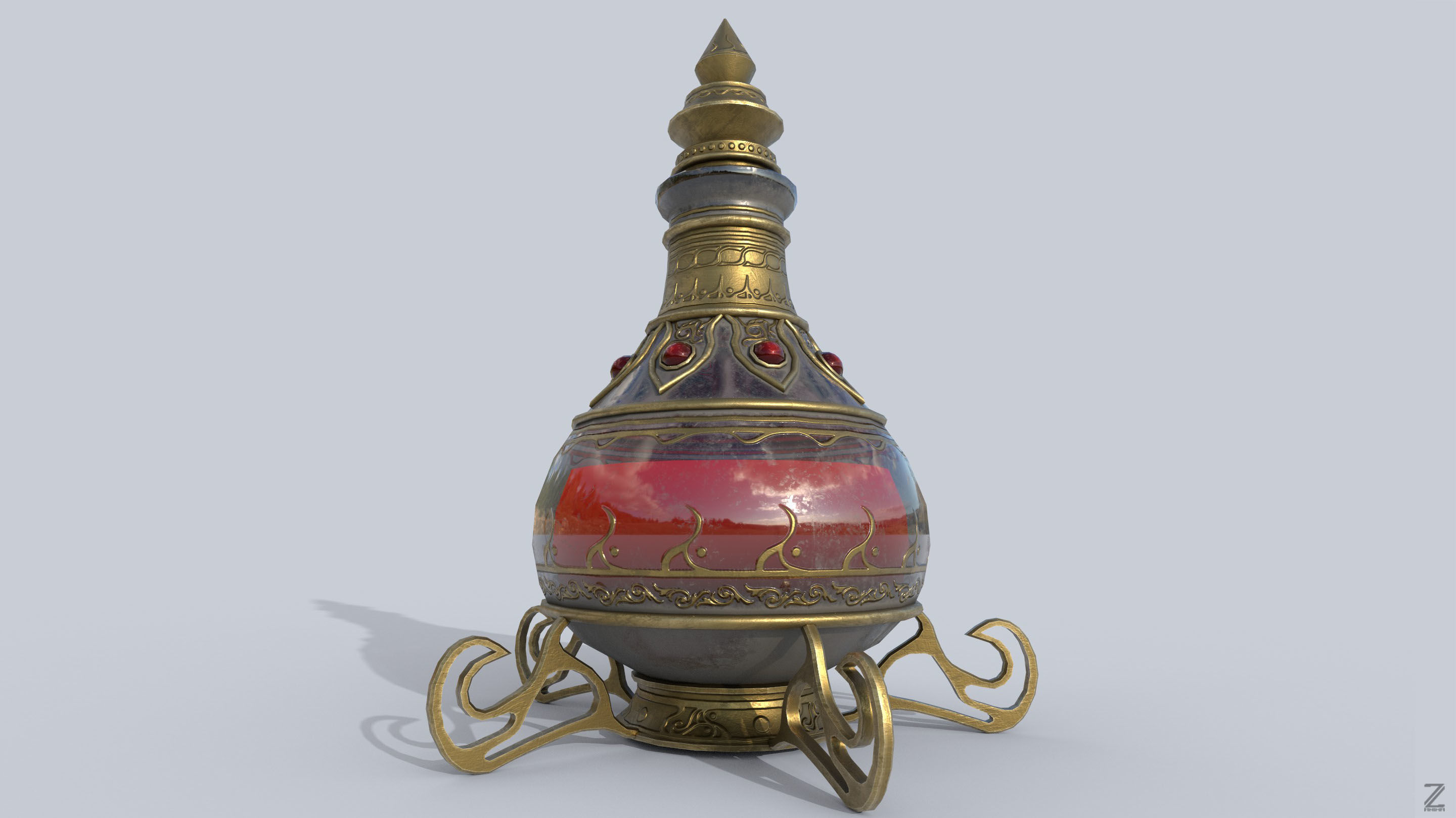 Elixir Low-poly 3D model_6