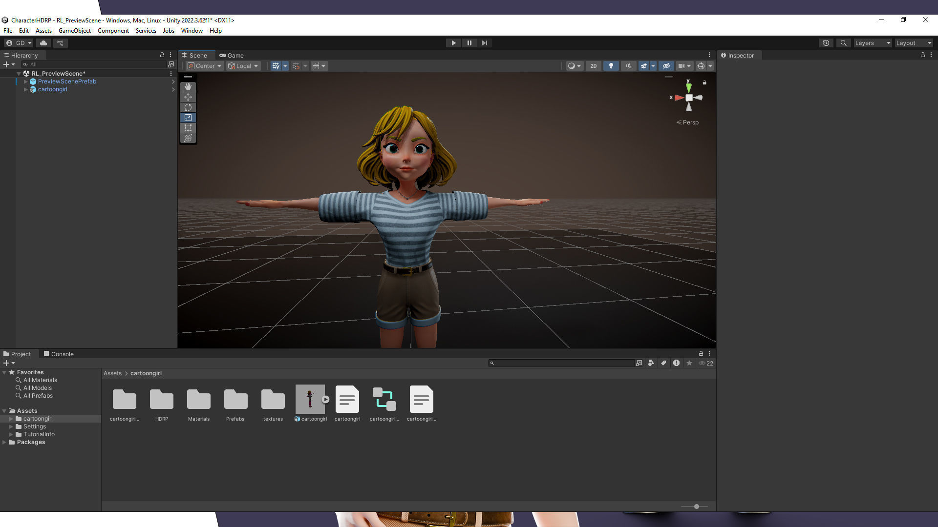 Cartoon Girl Rigged Low-poly 3D model_37
