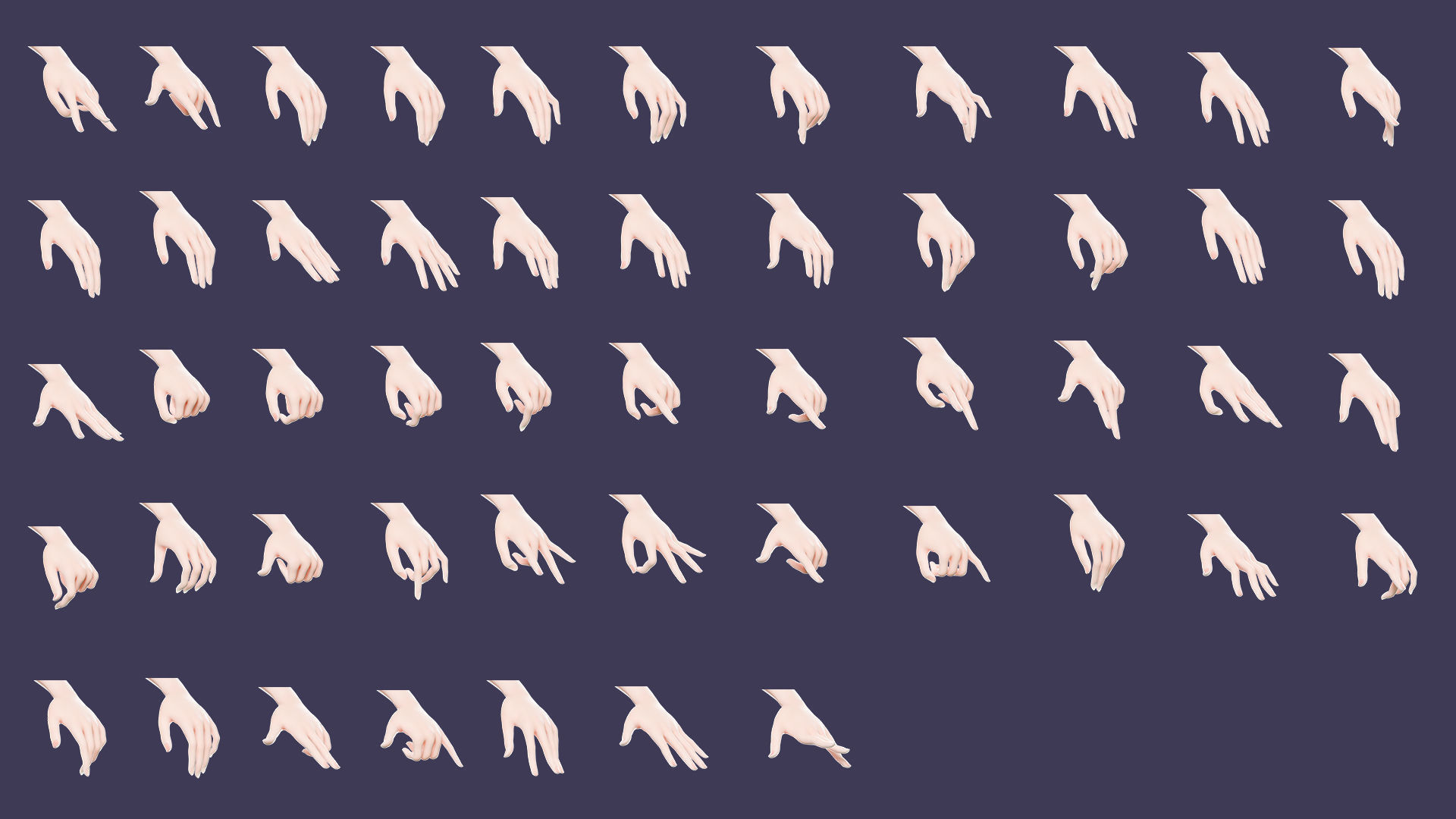 Cartoon Girl Rigged Low-poly 3D model_6