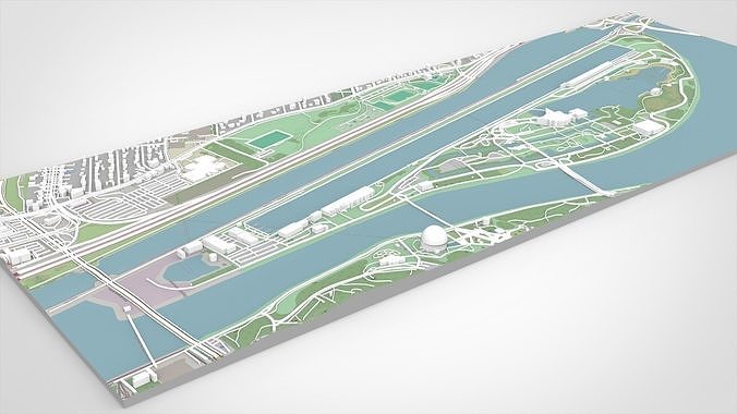 The Circuit Gilles Villeneuve Montreal Canada 3D model