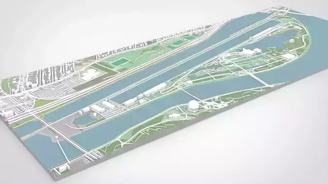 The Circuit Gilles Villeneuve Montreal Canada 3D model