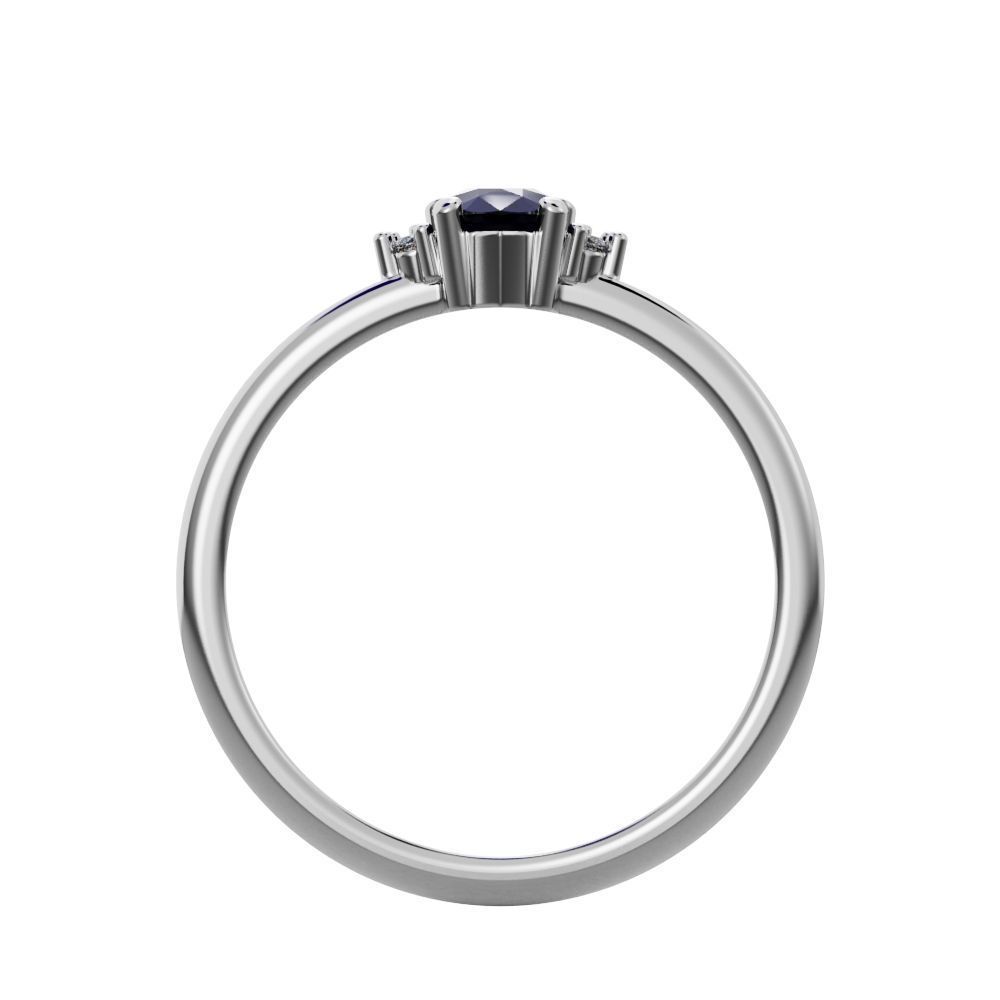 Pear halo engagement ring 3D print model_11